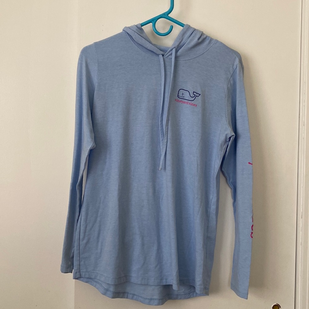 Vineyard Vines Edgartown T-Shirt XS Light Blue Hooded